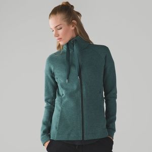 &go Take-off Fleece Heathered Deep Green